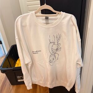Ariana Grande White Crew Neck Sweater